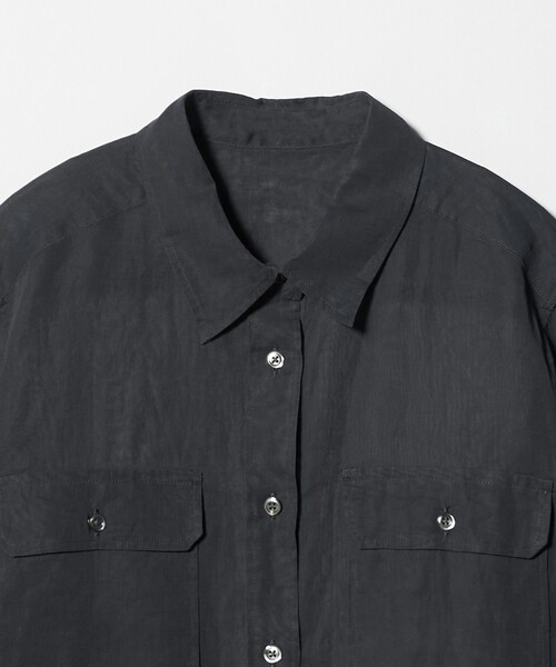 BEAUTY&YOUTH UNITED ARROWS(ビューティーアンドユースユナイテッドアローズ)の「コットン シアー ワーク シャツ(シャツ/ブラウス・レディース・ダークグレー/ライム/オフホワイト・FREE)」の6枚目の写真