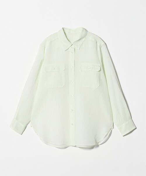 BEAUTY&YOUTH UNITED ARROWS(ビューティーアンドユースユナイテッドアローズ)の「コットン シアー ワーク シャツ(シャツ/ブラウス・レディース・ダークグレー/ライム/オフホワイト・FREE)」の12枚目の写真