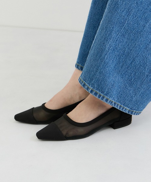 le cercle ADAM ET ROPE'(ルセルクルアダムエロペ)の「シアーパンプス(パンプス・レディース・ブラック系その他/ベージュ系その他・25/24/23)」の6枚目の写真
