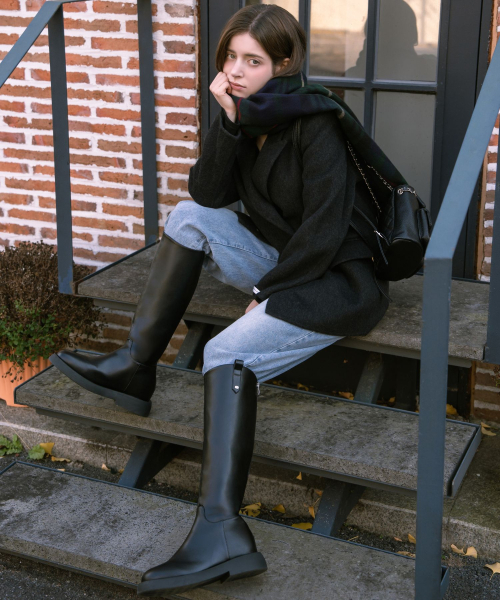 セール】ローベンロングブーツ7.5CM[ブラック]（ブーツ）｜DIFFERSHOE