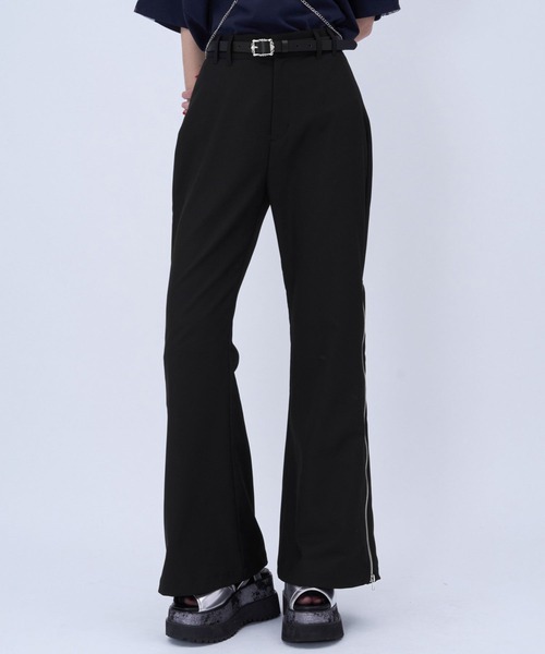 HARE（ハレ）の「ZIP2WAYミニスカツキフレアパンツ(HARE)（その他パンツ・レディース・グレー/ブラック・FREE）」の9枚目の写真