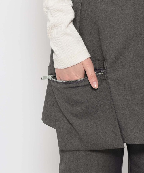 HARE（ハレ）の「ZIP2WAYミニスカツキフレアパンツ(HARE)（その他パンツ・レディース・グレー/ブラック・FREE）」の17枚目の写真