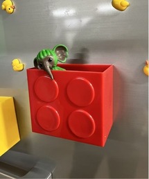 Jelly moo（ジェリームー）の「【 Jelly moo / ジェリームー 】 カラーブロック マグネット ケース / 収納ケース（収納グッズ）」