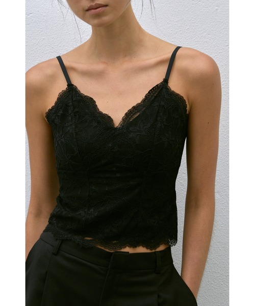 un/neu（アンノイ）の「レースフィットキャミソール（キャミソール・レディース・ホワイト/ブラック・FREE）」の2枚目の写真