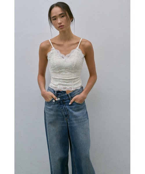 un/neu（アンノイ）の「レースフィットキャミソール（キャミソール・レディース・ホワイト/ブラック・FREE）」の9枚目の写真