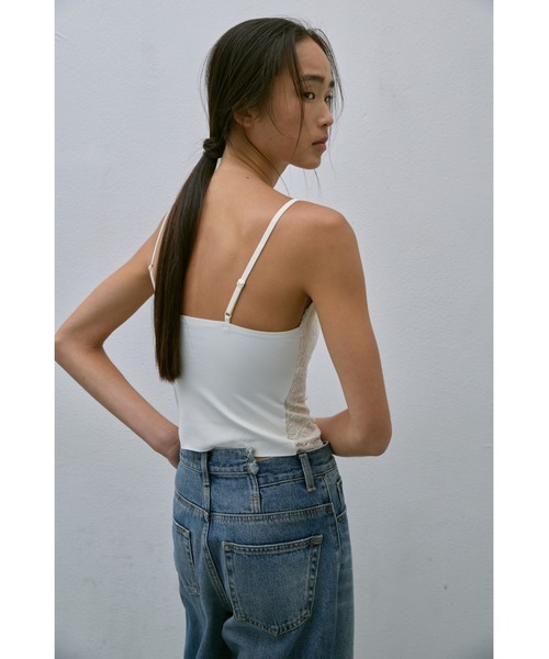 un/neu（アンノイ）の「レースフィットキャミソール（キャミソール・レディース・ホワイト/ブラック・FREE）」の8枚目の写真