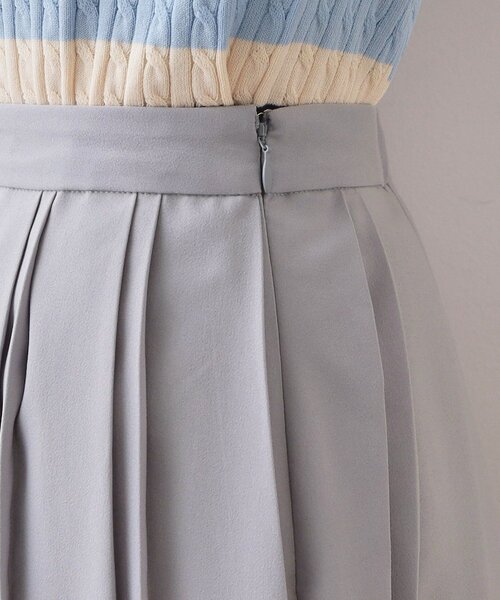 index（インデックス）の「ビット付きダブルプリーツスカート【洗濯機OK/イージーアイロン】（スカート・レディース・ブラック/ライトベージュ/ライトブルー・36/38/40/42）」の20枚目の写真