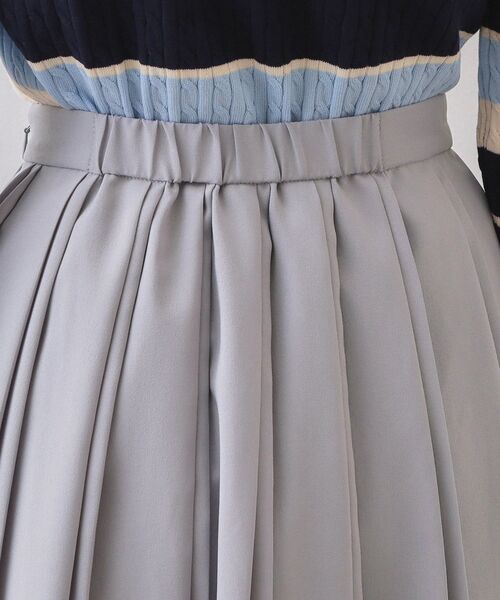 index（インデックス）の「ビット付きダブルプリーツスカート【洗濯機OK/イージーアイロン】（スカート・レディース・ブラック/ライトベージュ/ライトブルー・36/38/40/42）」の21枚目の写真
