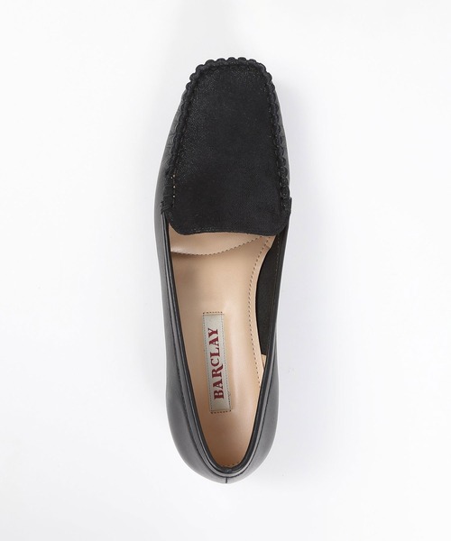 BARCLAY（バークレー）の「BARCLAY（バークレー）シンプルモカシンパンプス（モカシン/デッキシューズ・レディース・ブラック/シルバー・22cm/22.5cm/23cm/23.5cm/24cm/24.5cm）」の5枚目の写真