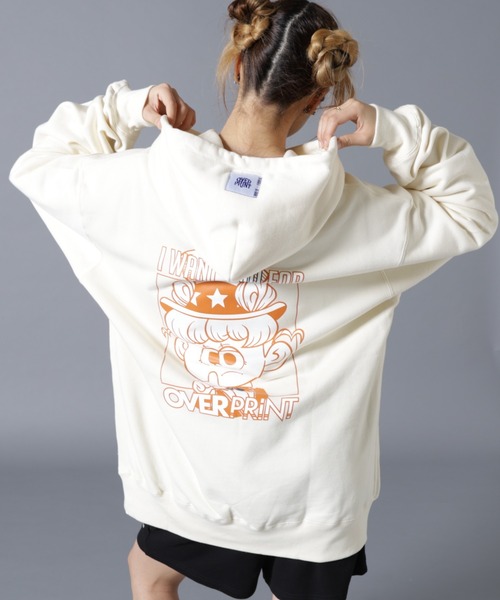 over print(オーバープリント)の「overprint/オーバープリント/UNCLE SAM HOODIE(パーカー・レディース・ブラウン/その他3・M/L/XL)」の1枚目の写真