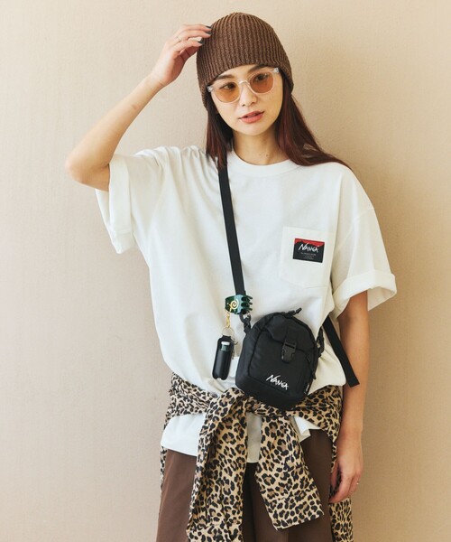 NANGA(ナンガ)の「NANGA/ナンガ ECOPAK UR SHOULDER POUCH ショルダーポーチ(ショルダーバッグ・メンズ・ブラック/オリーブ・ONE SIZE)」の8枚目の写真