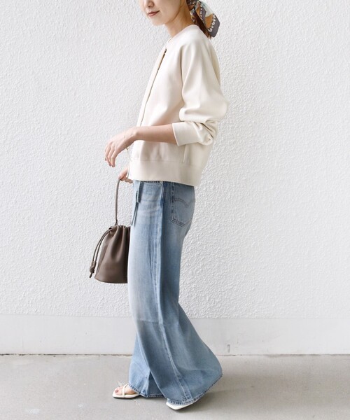 SHIPS(シップス)の「〈洗濯機可能〉コットン リブ スナップ ボタン カーディガン(カーディガン/ボレロ・レディース・ネイビー/ライトグリーン/オフホワイト・ONE SIZE)」の19枚目の写真