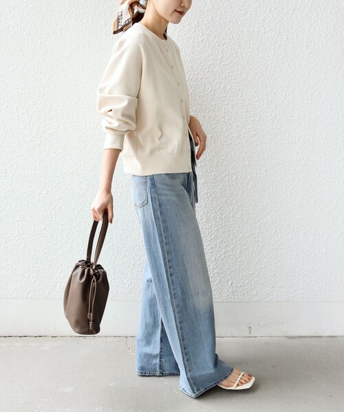 SHIPS(シップス)の「〈洗濯機可能〉コットン リブ スナップ ボタン カーディガン(カーディガン/ボレロ・レディース・ネイビー/ライトグリーン/オフホワイト・ONE SIZE)」の21枚目の写真