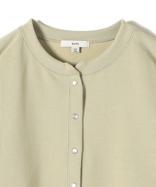 SHIPS(シップス)の「〈洗濯機可能〉コットン リブ スナップ ボタン カーディガン(カーディガン/ボレロ・レディース・ネイビー/ライトグリーン/オフホワイト・ONE SIZE)」の11枚目の写真
