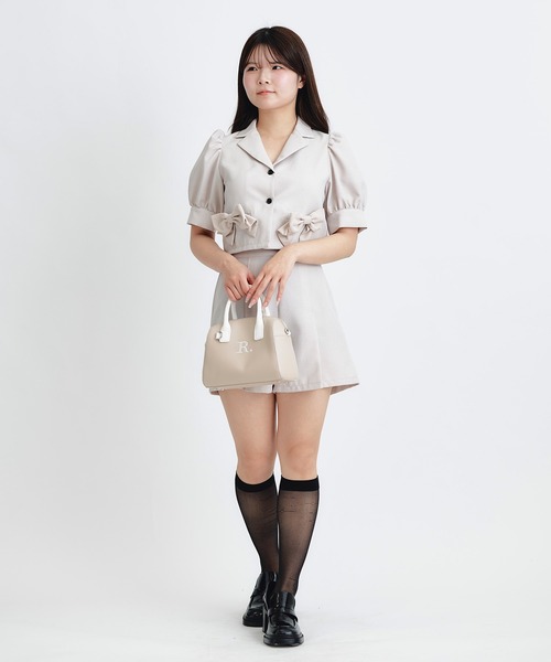 REDYAZEL(レディアゼル)の「マルチリボンジャケット×ショートパンツセットアップ(セットアップ・レディース・ブルー/チャコールグレー/ベージュ・MEDIUM/SMALL)」の20枚目の写真