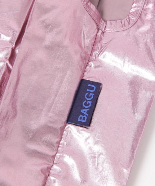 BAGGU（バグー）の「【BAGGU(バグゥ)】メタリックBABY（エコバッグ/サブバッグ・レディース・ライトブルー/ライトピンク/ピンク・0）」の15枚目の写真