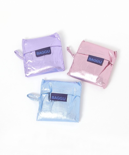 BAGGU（バグー）の「【BAGGU(バグゥ)】メタリックBABY（エコバッグ/サブバッグ・レディース・ライトブルー/ライトピンク/ピンク・0）」の22枚目の写真