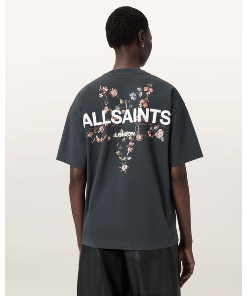 ALLSAINTS(オールセインツ)の「PENTACLE OVERSIZED ETTA T-SHIRT | PENTACLE オーバーサイズ ETTA Tシャツ(Tシャツ/カットソー・レディース・ブラック・XS/S/M/L)」の1枚目の写真