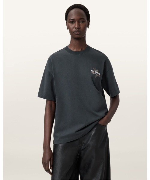 ALLSAINTS(オールセインツ)の「PENTACLE OVERSIZED ETTA T-SHIRT | PENTACLE オーバーサイズ ETTA Tシャツ(Tシャツ/カットソー・レディース・ブラック・XS/S/M/L)」の3枚目の写真