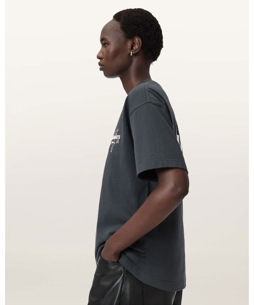 ALLSAINTS(オールセインツ)の「PENTACLE OVERSIZED ETTA T-SHIRT | PENTACLE オーバーサイズ ETTA Tシャツ(Tシャツ/カットソー・レディース・ブラック・XS/S/M/L)」の6枚目の写真