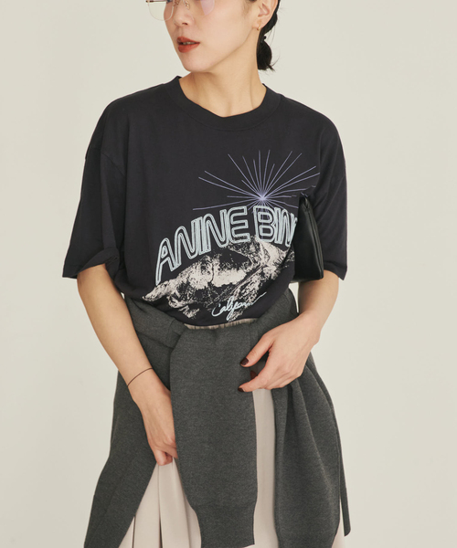 試着のみ Plage購入品 ANINE BING アニービンTシャツ ロゴT ANINE BING / アニービン COHEN TEE シャツ（Tシャツ／カットソー