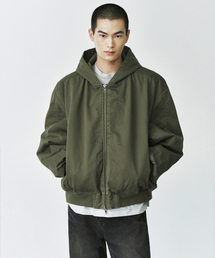 BRANDED（ブランデッド）の「SHIRRING HOOD BOMBER JACKET [VINTAGE KHAKI]（MA-1）」