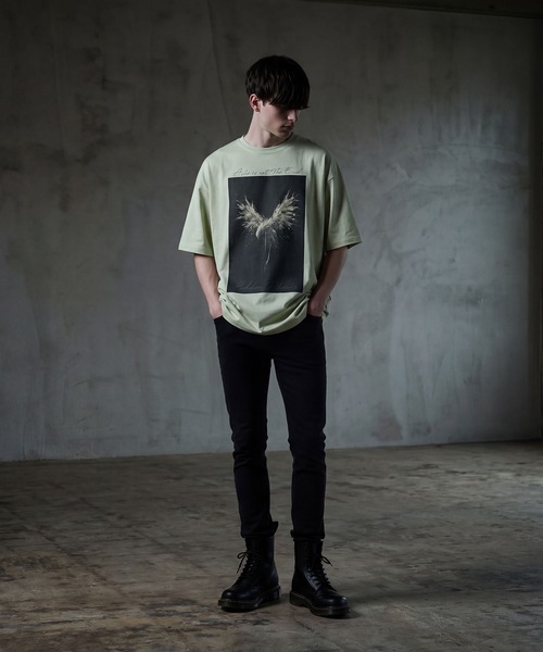 BROTHERHOOD(ブラザーフッド)の「【ROMANTIC DISRUPTION】Golden Vein Phoenix Big SS Tee(Tシャツ/カットソー・メンズ・グリーン系その他/ホワイト/ブラック/ブルー系その他・X-LARGE)」の4枚目の写真