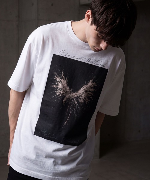 BROTHERHOOD(ブラザーフッド)の「【ROMANTIC DISRUPTION】Golden Vein Phoenix Big SS Tee(Tシャツ/カットソー・メンズ・グリーン系その他/ホワイト/ブラック/ブルー系その他・X-LARGE)」の2枚目の写真