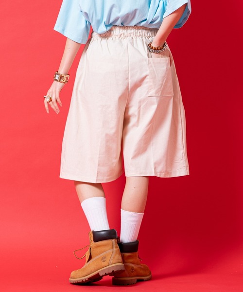 a.p.o.v.(エーピーオービー)の「a.p.o.v. コットンシーチングタックワイドハーフパンツ(その他パンツ・メンズ・グリーン/アイボリー/ブラック・ONESIZE)」の6枚目の写真