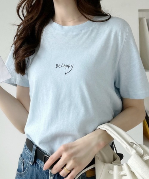 Ada.（エイダ）の「ミニロゴ レタリングデザイン 半袖Ｔシャツ（Tシャツ/カットソー・レディース・ネイビー/ブルー/ホワイト・FREE）」の16枚目の写真