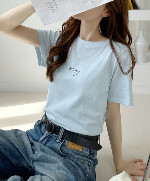 Ada.（エイダ）の「ミニロゴ レタリングデザイン 半袖Ｔシャツ（Tシャツ/カットソー・レディース・ネイビー/ブルー/ホワイト・FREE）」の19枚目の写真