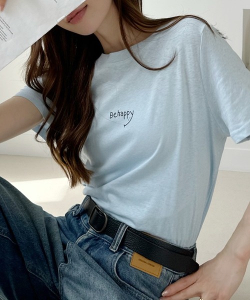 Ada.（エイダ）の「ミニロゴ レタリングデザイン 半袖Ｔシャツ（Tシャツ/カットソー・レディース・ネイビー/ブルー/ホワイト・FREE）」の20枚目の写真