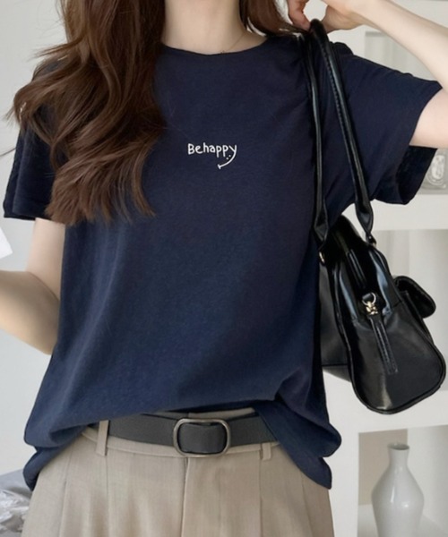 Ada.（エイダ）の「ミニロゴ レタリングデザイン 半袖Ｔシャツ（Tシャツ/カットソー・レディース・ネイビー/ブルー/ホワイト・FREE）」の10枚目の写真
