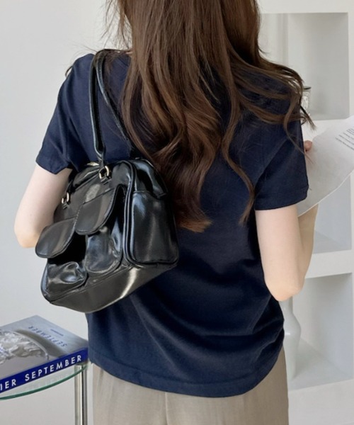 Ada.（エイダ）の「ミニロゴ レタリングデザイン 半袖Ｔシャツ（Tシャツ/カットソー・レディース・ネイビー/ブルー/ホワイト・FREE）」の13枚目の写真