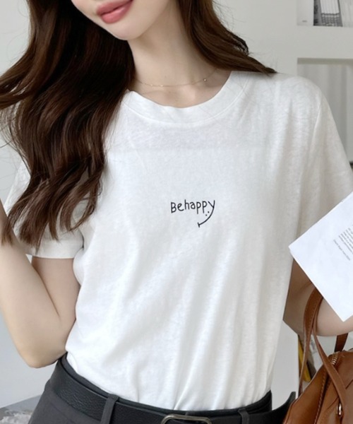 Ada.（エイダ）の「ミニロゴ レタリングデザイン 半袖Ｔシャツ（Tシャツ/カットソー・レディース・ネイビー/ブルー/ホワイト・FREE）」の8枚目の写真