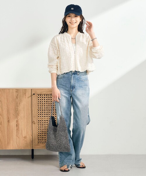 fredy emue（フレディエミュ）の「シアーレースZIPブルゾン（ブルゾン・レディース・オフホワイト/ブラック・38）」の16枚目の写真