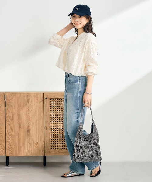 fredy emue（フレディエミュ）の「シアーレースZIPブルゾン（ブルゾン・レディース・オフホワイト/ブラック・38）」の18枚目の写真