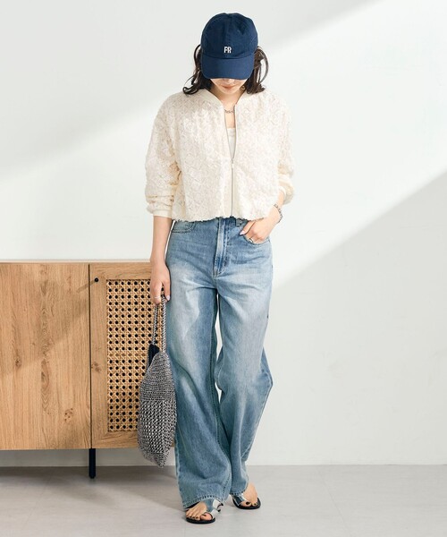 fredy emue（フレディエミュ）の「シアーレースZIPブルゾン（ブルゾン・レディース・オフホワイト/ブラック・38）」の20枚目の写真