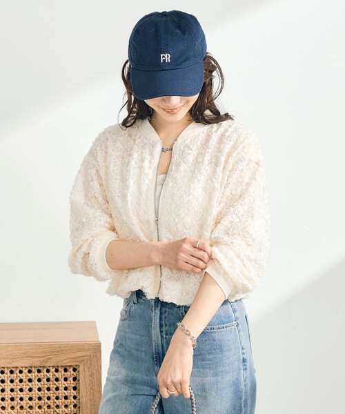 fredy emue（フレディエミュ）の「シアーレースZIPブルゾン（ブルゾン・レディース・オフホワイト/ブラック・38）」の21枚目の写真