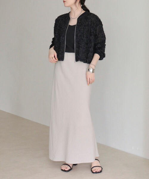 fredy emue（フレディエミュ）の「シアーレースZIPブルゾン（ブルゾン・レディース・オフホワイト/ブラック・38）」の6枚目の写真