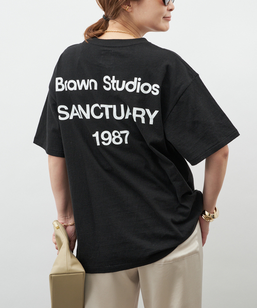 Deuxieme Classe（ドゥーズィエムクラス）の「追加【BRAWN/ブラウン】 LOGO Tシャツ（Tシャツ/カットソー・レディース・ブラック/ホワイト・FREE）」の8枚目の写真