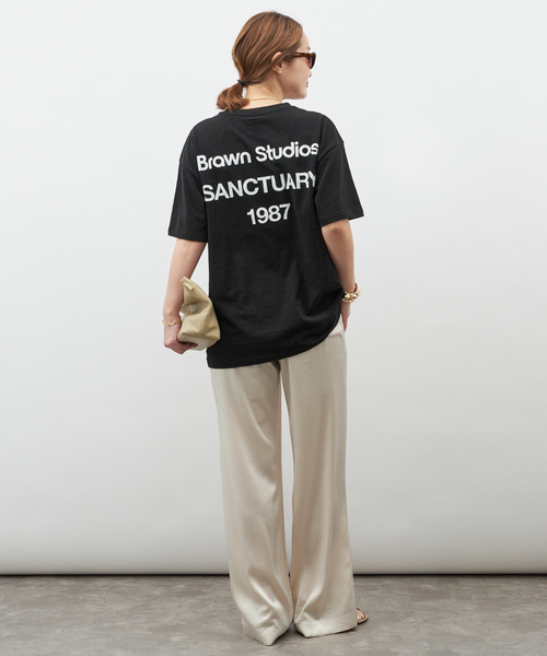 Deuxieme Classe（ドゥーズィエムクラス）の「追加【BRAWN/ブラウン】 LOGO Tシャツ（Tシャツ/カットソー・レディース・ブラック/ホワイト・FREE）」の11枚目の写真