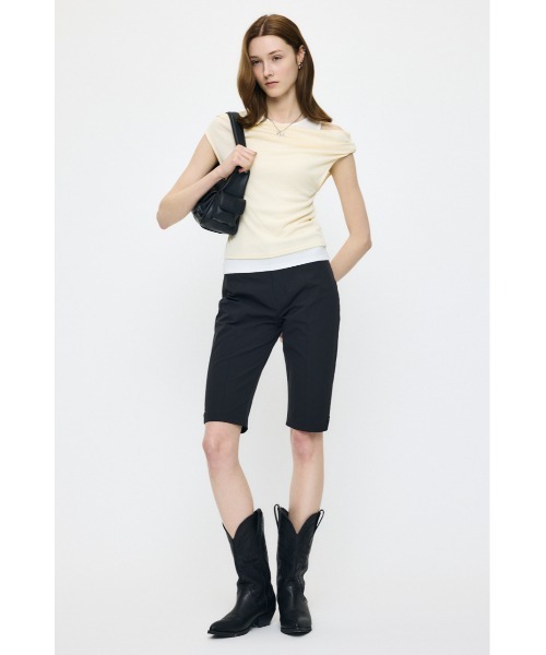 MOUSSY（マウジー）の「STRETCH CAPRI パンツ（その他パンツ・レディース・ブラック・2/1）」の3枚目の写真
