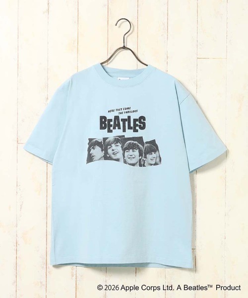 The Beatles(ザビートルズ)の「THE BEATLESツアープリントTシャツ(Tシャツ/カットソー・レディース・ホワイト/チャコール/ブルー・M/L)」の2枚目の写真