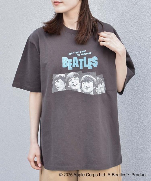 The Beatles(ザビートルズ)の「THE BEATLESツアープリントTシャツ(Tシャツ/カットソー・レディース・ホワイト/チャコール/ブルー・M/L)」の15枚目の写真