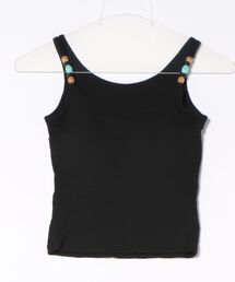 【カップ付き】エスニックビーズ ストラップ ブラトップ キャミソール