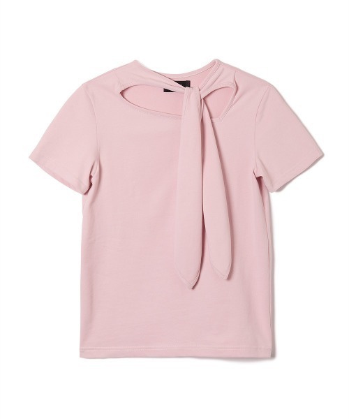 soduk(スドーク)の「【soduk】26SS新作 ribbon t-shirt / リボンTシャツ(Tシャツ/カットソー・レディース・White/ピンク/ブラック系・ONE SIZE)」の12枚目の写真