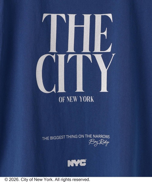 Andemiu(アンデミュウ)の「【NYC】LOGO NS653201(Tシャツ/カットソー・レディース・オフホワイト/ブルー・FREE)」の6枚目の写真