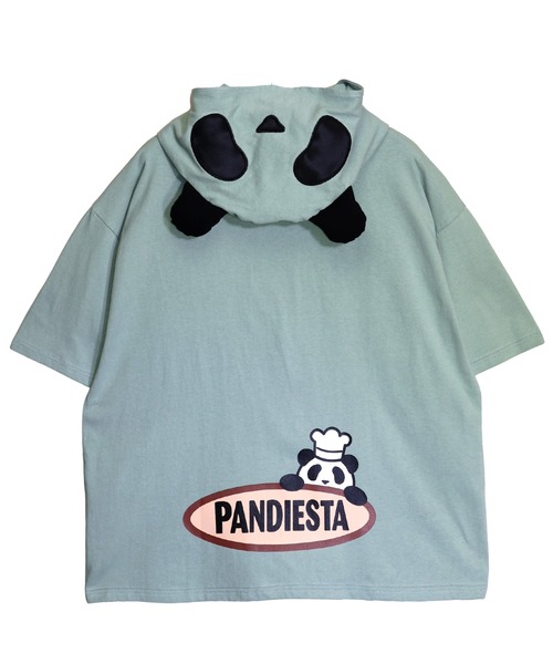 PANDIESTA（パンディエスタ）の「メロンパンダさん なりきりパーカー(M2)（パーカー・メンズ・ホワイト/ミント/ブラック・M/L/XL）」の9枚目の写真