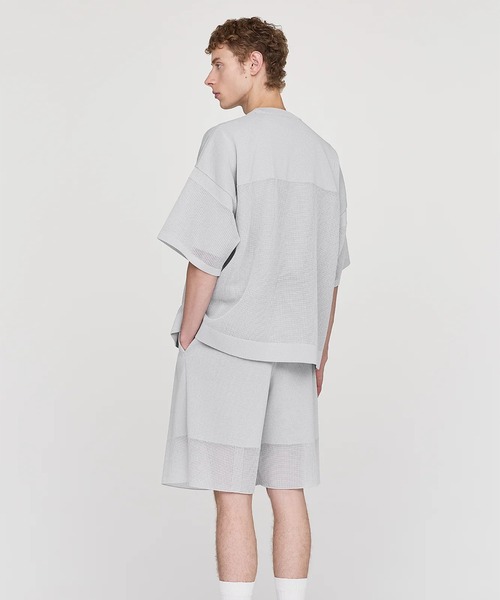 CFCL(シーエフシーエル)の「【CFCL】WAFFLE LUCENT SHORT SLEEVE TEE SHIRT(Tシャツ/カットソー・メンズ・グリーン/ライトグレー/ブラック・FREE)」の6枚目の写真
